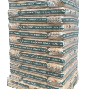 6 mm NorBio-Pellets 16 kg poser 832 kg. pris. kr. 2450,00  Kilopris 2,9