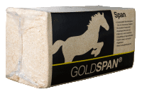 Goldspan spåner 24 kg pakke 594 pakker på 33 paller selvaflæsning. Pris Kr. 42000,00 leveret.